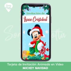 Invitaci N De Mickey Navidad Somos Motta