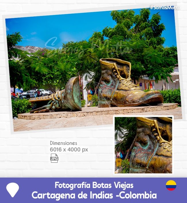 Fotografía Botas Viejas de Bronce Cartagena de Indias Colombia