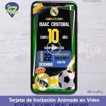 TARJETA DE INVITACIÓN DIGITAL EQUIPO REAL MADRID