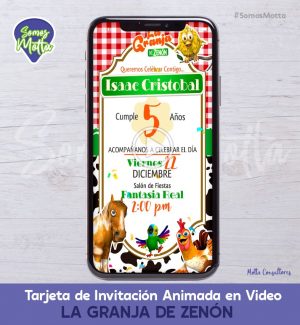 TARJETA DE INVITACIÓN ANIMADA DE LA GRANJA DE ZENÓN