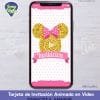 TARJETA DE INVITACIÓN ANIMADA DE PRINCESA MINNIE