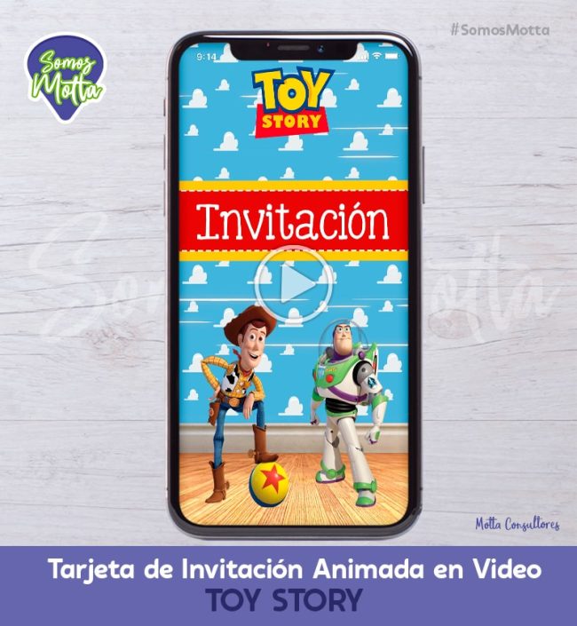 TARJETA DE INVITACIÓN ANIMADA DE TOY STORY