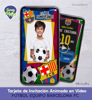 TARJETA DE INVITACIÓN DIGITAL EQUIPO BARCELONA FC