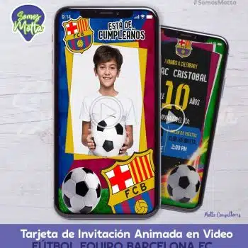 TARJETA DE INVITACIÓN DIGITAL EQUIPO BARCELONA FC