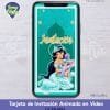 TARJETA DE INVITACIÓN DIGITAL ANIMADA DE LA PRINCESA JAZMÍN