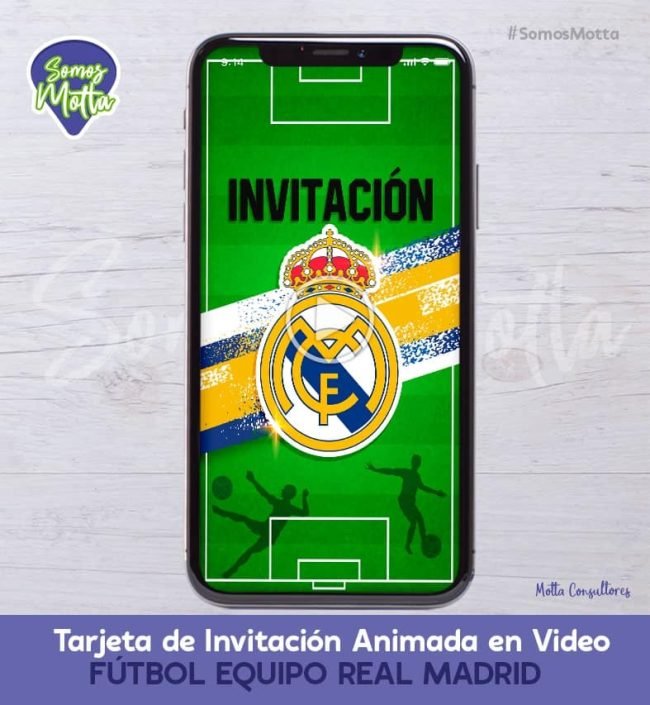 TARJETA DE INVITACIÓN DIGITAL EQUIPO REAL MADRID