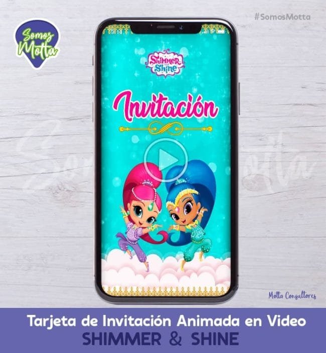 ARJETA DE INVITACIÓN DIGITAL ANIMADA DE SHIMMER & SHINE