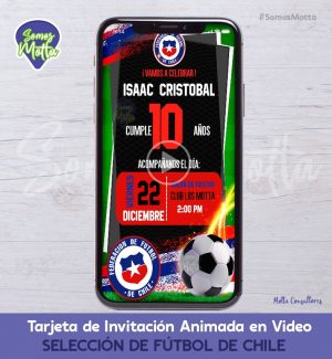 TARJETA DE INVITACIÓN DIGITAL SELECCIÓN CHILENA