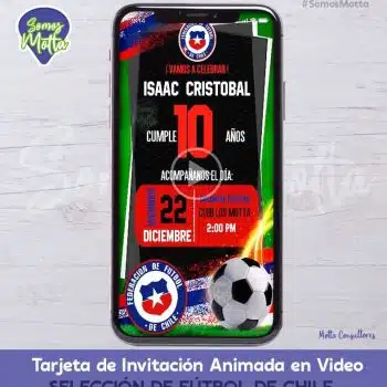 TARJETA DE INVITACIÓN DIGITAL SELECCIÓN CHILENA