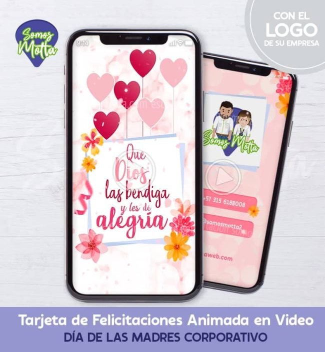 TARJETA DIGITAL PARA DEDICAR A LAS MADRES CORPORATIVO 1