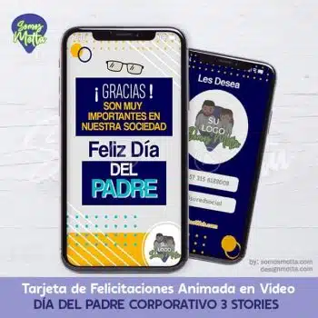 TARJETA FELICITACIONES DÍA DEL PADRE CORPORATIVO 3 STORIES