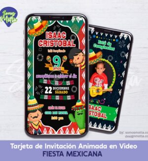 TARJETA DIGITAL DE INVITACIÓN FIESTA MEXICANA