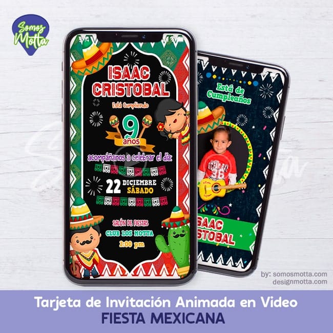 TARJETA DIGITAL DE INVITACIÓN FIESTA MEXICANA