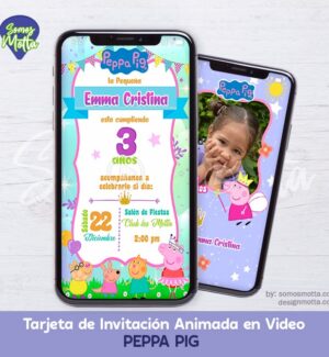 TARJETA DIGITAL DE INVITACIÓN PEPPA PIG