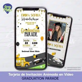 TARJETA DIGITAL DE INVITACIÓN GRADUATION PARADE