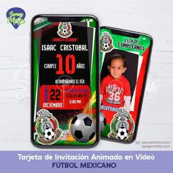 TARJETA DE INVITACIÓN DE FÚTBOL MEXICANO