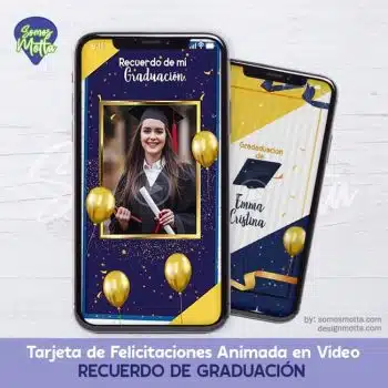 TARJETA PARA RECUERDO DE GRADUACIÓN