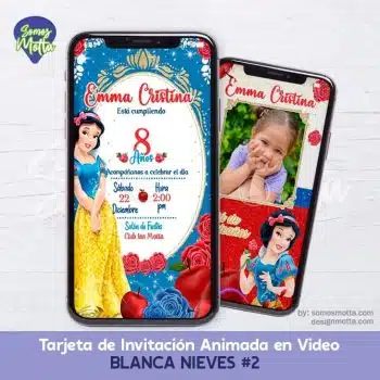 TARJETA DE INVITACIÓN BLANCA NIEVES #2