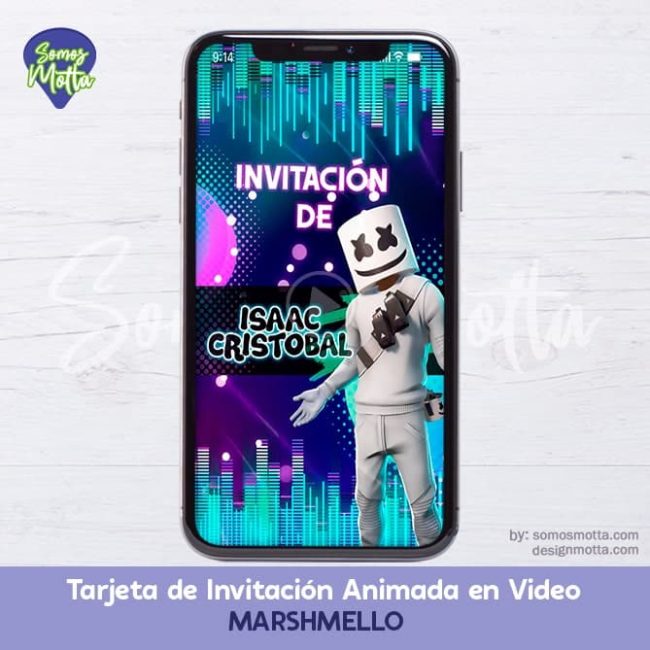 TARJETA DE INVITACIÓN DE DJ MARSHMELLO