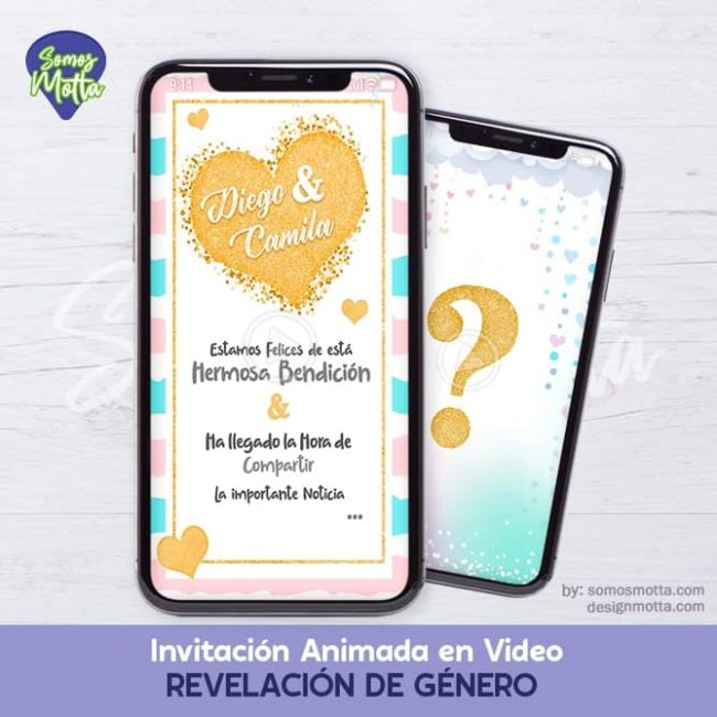 TARJETA DE INVITACIÓN DESCUBRIMIENTO DE SEXO