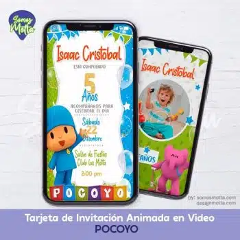 TARJETA VIDEO INVITACIÓN CUMPLEAÑOS POCOYO