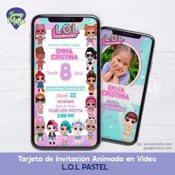 TARJETA DE INVITACIÓN ANIMADA LOL SORPRESA