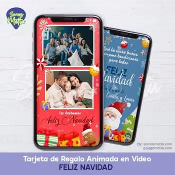 TARJETA DE REGALO FELIZ NAVIDAD FAMILIA