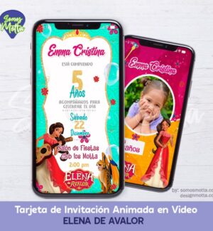 TARJETA DE INVITACIÓN ELENA DE AVALOR