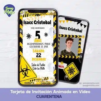 TARJETA INVITACIÓN FIESTA EN CUARENTENA