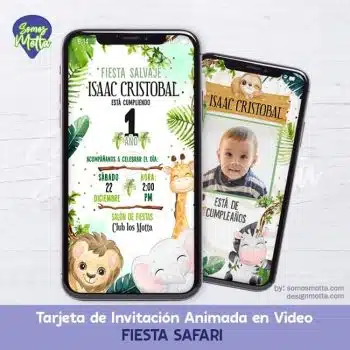 TARJETA DE INVITACIÓN SAFARI JUNGLA