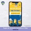 TARJETA DE INVITACIÓN DE MINIONS