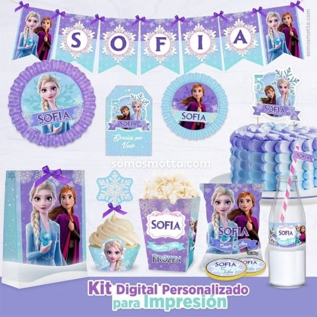 KIT DE FIESTA DE FROZEN IMPRIMIBLE