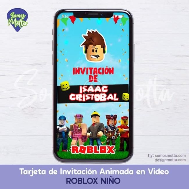 TARJETA DE INVITACIÓN DE ROBLOX