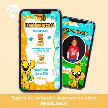 TARJETA DE INVITACIÓN MIKECRACK DIAMANTITO