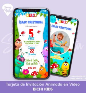VIDEO TARJETA DE INVITACIÓN DE BICHI KIDS