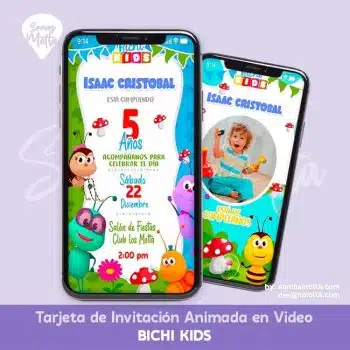 VIDEO TARJETA DE INVITACIÓN DE BICHI KIDS