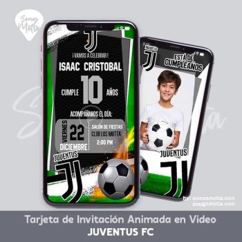 TARJETA DE INVITACIÓN JUVENTUS FC FÚTBOL