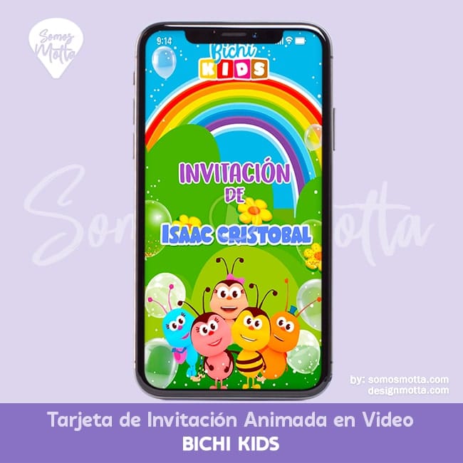VIDEO TARJETA DE INVITACIÓN DE BICHI KIDS