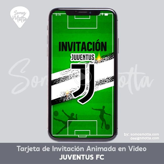 TARJETA DE INVITACIÓN JUVENTUS FC FÚTBOL