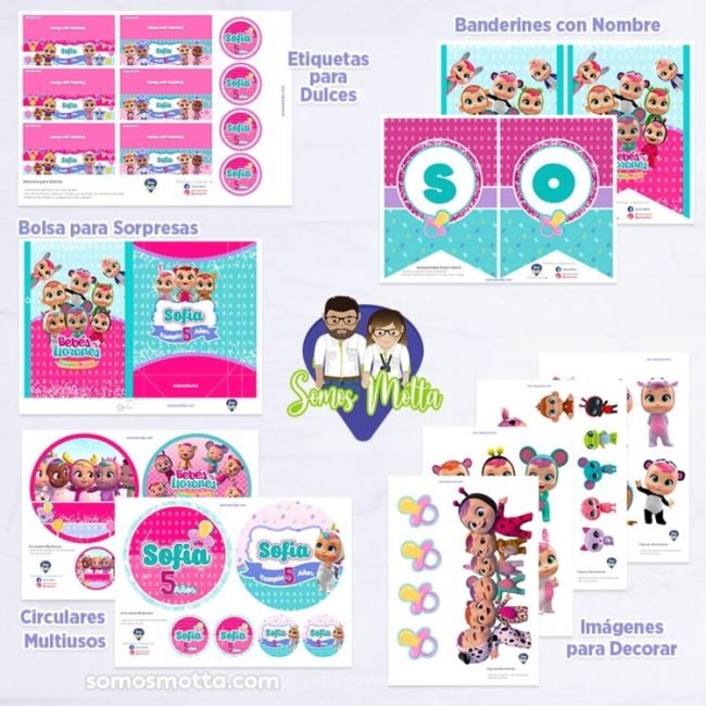 KIT IMPRIMIBLE DE FIESTA BEBÉS LLORONES