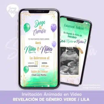 INVITACIÓN DE REVELACIÓN DE GÉNERO DEL BEBÉ