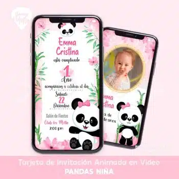 TARJETA DE INVITACIÓN OSITA PANDA