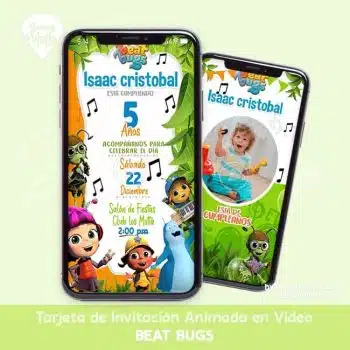 TARJETA DE INVITACIÓN DE BEAT BUGS