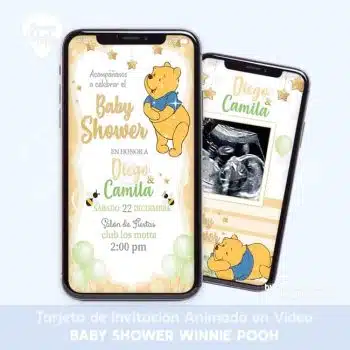 INVITACIÓN BABY SHOWER WINNIE POOH