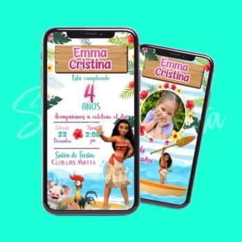 Invitación de Cumpleaños de Moana en Video