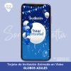 INVITACIÓN ANIMADA CON GLOBOS AZULES