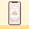INVITACIÓN DIGITAL PRINCESA ROSA CON DORADO