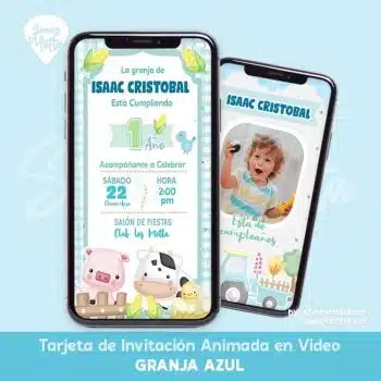 INVITACIÓN DIGITAL DE GRANJA NIÑO