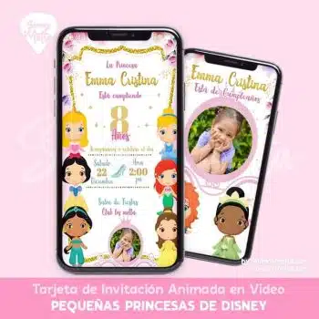 INVITACIÓN DIGITAL PEQUEÑAS PRINCESAS