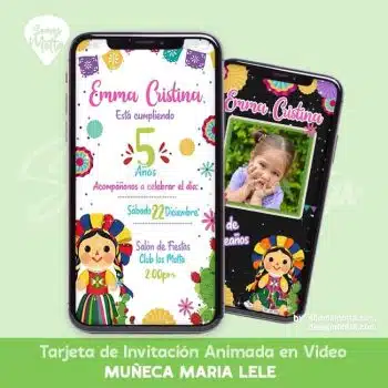 INVITACIÓN DIGITAL MUÑECA MARÍA LELE